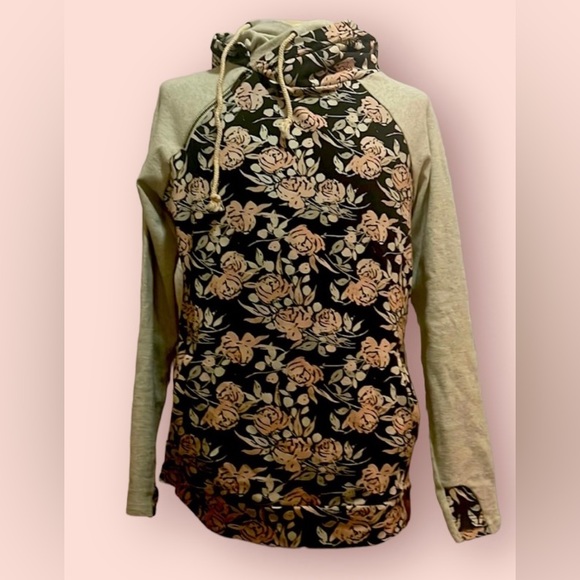 Tops - Ampersand Avenue flowered double hooded hoodie